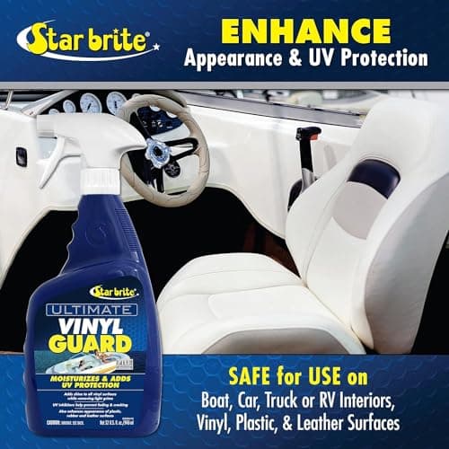 STAR BRITE Ultimate Vinyl Clean Spray - Multi-Surface Cleaner for Auto, RV, Home & Boat Upholstery - Vinyl, Rubber, Leather, Plastic + Interior & Exterior Trim - 32 OZ (096232)