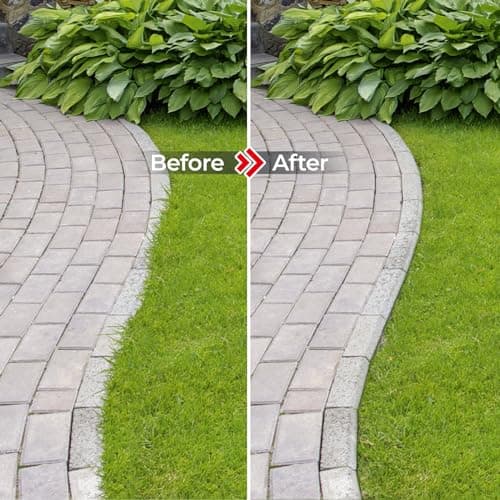 67.3-Inch Sidewalk Manual Lawn Edger, Wheel Rotary Edger, Rotary Shear, Strong 4 Sections Stainless Steel Handle Garden Edger Tool