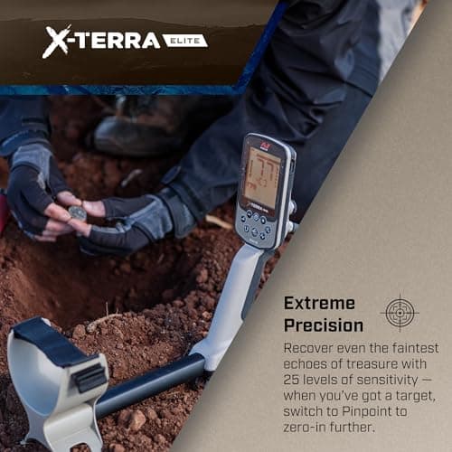 MINELAB X-Terra Elite Bundle, Waterproof, All Terrain Metal Detector for Adults, Multi-IQ Precision Targeting with Simultaneous Multi-Frequency Technology, Includes PRO-FIND 35 Pinpointer