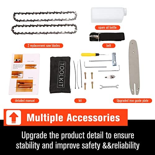 Pole Saw Gas Powered, 58CC Extendable Reach to 16FT, 2 Cycle Powerful Gas Pole Saw 11.5inch Guide Bar Gas Pole Saws for Tree Trimming,Upgrade