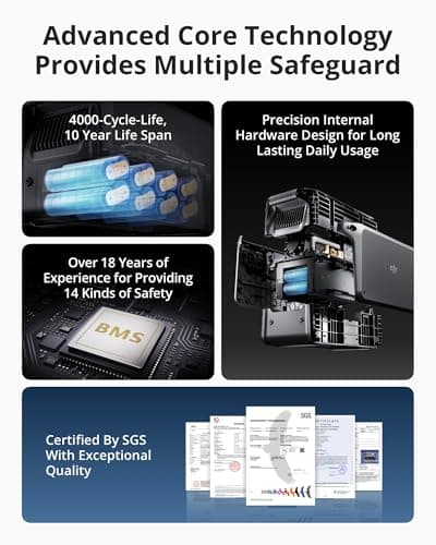 DJI Power 1000 Portable Power Station with Protective Storage Bag, 1024Wh LiFePO4 Battery, 2200W Solar Generator, Home Backup, 4-in-1 Fast Charging, 23db Ultra-Silent, Camping & RVs, Off-grid