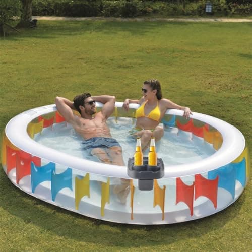 Hot Tub Table, Side Table Swimming Pool Spa Anti Slip Adjustable Hot Tub Side Table for Tables Tubs All Weather Cup Holder with Tray Bathtub Spa Outdoor Patio Drain Holes (Gray)