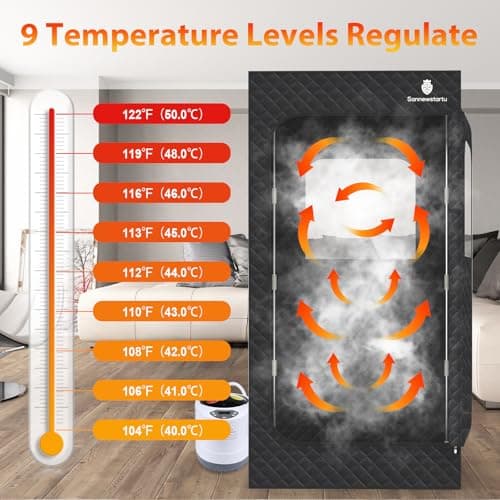 Portable Home Spa - Person Steam Sauna Tent with Quick Heat (1600W), Smart Remote & Leak-Proof Design - Sauna Box with FCC Certified Relaxation in 10 Minutes, (70.9"x 35.4"x 35.4")