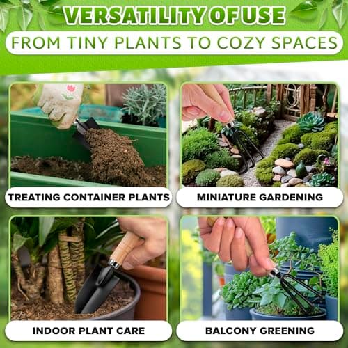 Mini Garden Tools - 3Pcs Indoor Plant Tools Set Indoor Gardening Tools Small Garden Shovel Mni Rake Small Gardening Tools Set Hand Rake Gardening Spade Gardening Supplies Indoor Garden Trowels