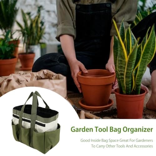 Garden Tool Holder Bag With 8 Pockets, Elastic Straps, And Sturdy Handles, Heavy-Duty Oxford Organizer Keeps Gardening Tools Neat And Accessible, Ideal for Men And Women (1 PC)