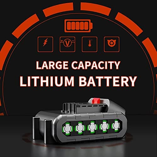 Cordless Lawn Trimmer Weed Wacker - 21V Lawn Mower Grass Edger with 2.0Ah Li-Ion Battery Powered & 3 Cutting Blade Types, Compact Power Tool for Lawn Yard Work……