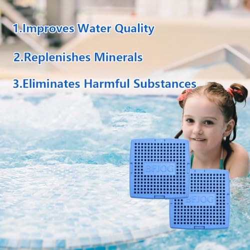 Hot Tub Mineral Cartridge for Sundance Spas, Silver Ion Cartridge Can Continue to Supply Fresh Water for 8 Months, Spa Mineral Cartridge for Sundance Spas Keep Hot Tubs Clear and Soft(2-Packs)
