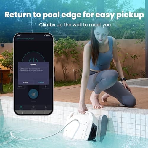 Hydro 4 Corded Robotic Pool Cleaner, Pool Vacuum for Inground Aboveground Pools, 4.1L Filter Basket, Floor Wall Waterline Cleaning, Pool Cleaner Robot Ideal for Pools up to 50 FT in Length