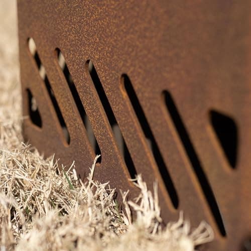 Ash & Ember 24" Corten Steel Dual Flame Smokeless Fire Pit with Lid, Ultra-Efficient Enclosed Airflow Design, Backyard Smokeless Outdoor Fire Pit, Will Patina Overtime