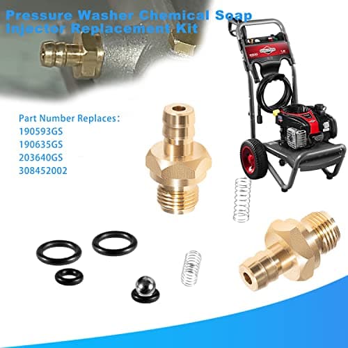 2PCS Pressure Washer Chemical Soap Injector Replacement Kit for 203640GS 190593GS 190635GS