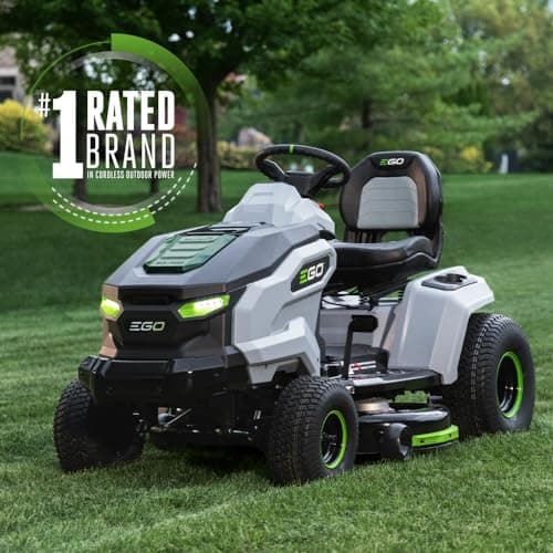 EGO Power+ Electric Riding Lawn Mower, 42" Deck Cordless Tractor, Includes (6) 56V 6.0Ah Batteries and Charger - TR4204