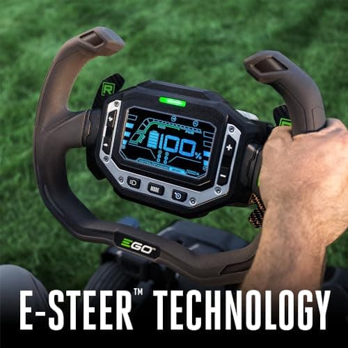 EGO POWER+ ZT4205S 56-Volt 42-Inch Z6 Zero Turn Riding Mower with e-Steer™ Technology, 4 x 12.0Ah Batteries, 700W Turbo Charger Included Plus 2 Extra BA2800T 5.0Ah Batteries