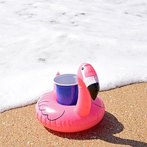 GoFloats Inflatable Pool and Hot Tub Drink Holders (3 Pack) (Choose - Unicorn, Flamingo, Palm Tree and More)