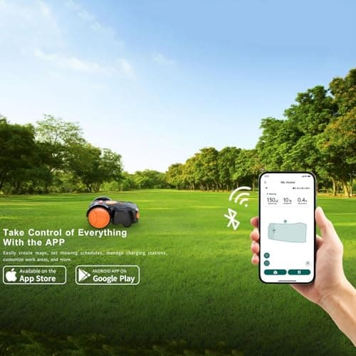 Robot Lawn Mower NO Wire - 3/4 Acre, Full Band RTK+4-Eye Vision Robotic Lawnmower, Automatic Mapping, 30 Multi-Zone Management, Accurate Obstacle Avoidance, Intelligent Anti-Theft.