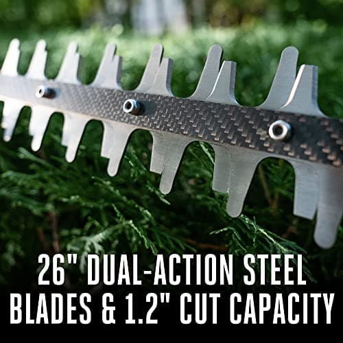 EGO Power+ HT2601 26 Inch Hedge Trimmer with Dual-Action Blades, 2.5Ah Battery and Standard Charger Included, Black