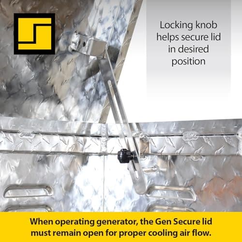 Stromberg Carlson Gen Secure Generator Box - Storage for Your Items - Anti-Theft, Propane Ventilation, and Trailer Ready - Bolts to CC-255 Tray - A-Frame 4” Square Bumper Adapters Coming in 2024