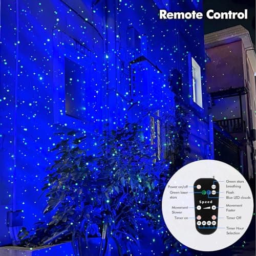 Firefly Garden Lights Laser Star Projector, Outdoor Decorative Lighting with Blue Nebula for Garden Indoor Outdoor