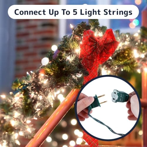 PREXTEX 100 Count Clear Easter Lights - 20 ft Ultra Bright String Lights with Green Wire for Indoor and Outdoor Use, Christmas Trees, Holidays, Patios and Garden