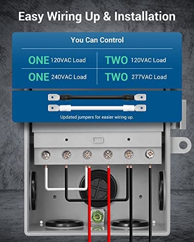 DEWENWILS WiFi Pool Pump Controller, Heavy Duty 40A 120-277 VAC 2HP Wireless Timer for Pool & Water Heater, Works with Alexa, Google Assistant, Smart Life, ETL Listed