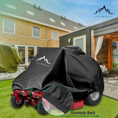 Himal Outdoors Zero-Turn Mower Protector, Heavy Duty 600D Polyester Oxford, UV Protection Universal Fit with Drawstring & Cover Storage Bag, Tractor Cover Up to 60" Decks