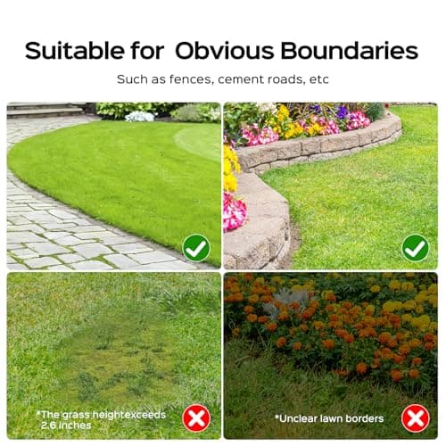 V100 Robotic Lawn Mower with Visual Navigation, Smart Obstacle Avoidance, Adjustable Cutting Height, Low Noise – Ideal for Small Lawns