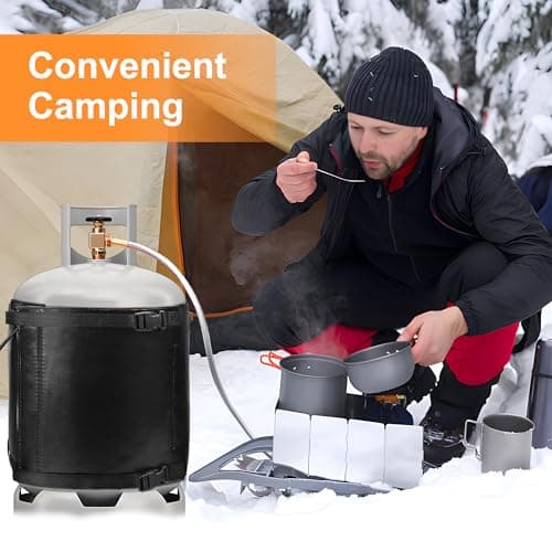 Propane Tank Heater Blanket - 47.5 x 13.5" Gas LP Cylinder Warmer With Temperature Control 85-105F for 20, 30, 40 LB Tanks