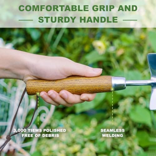 Garden Trowel, Bend-Proof Stainless Steel Hand Trowel, Comfortable Grip Wood Handle Trowel Garden Tool, Large Shovel Head Gardening Trowel for Transplanting Seedlings, Weeding, and Planting