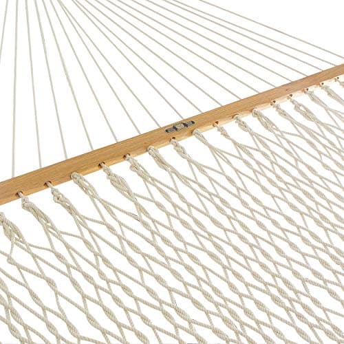 Original Pawleys Island 14OC Original Deluxe Cotton Rope Hammock with Free Extension Chains & Tree Hooks, Handcrafted in The USA, Accommodates 2 People, 450 LB Weight Capacity, 13 ft. x 60 in.