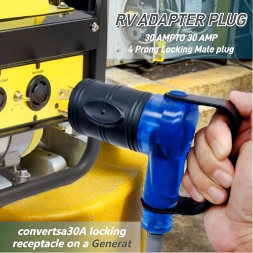 30 amp rv Power Adapter 4 Prong Twist Lock Plug Heavy Duty Converter L14-30P to TT-30R 125/250V 30A Male Plug to 30A Female Receptacle for Generator Caravan RV Camper