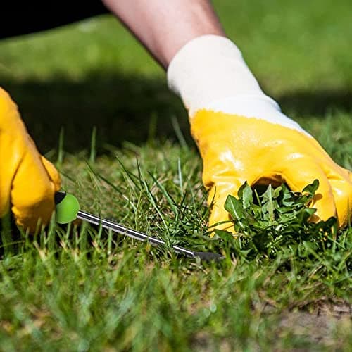 2 Pack Garden Hand Weeder Tool with Ergonomic Handle, Stainless Steel Garden Lawn Weed Puller