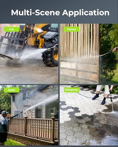 Pressure Washer, 4800PSI 3.0 GPM Max Electric Power Washer with Foam Cannon 48FT Total Long High Pressure Washer for Cars, Fences, Patios, Decks, Patios and Driveway Powerwasher