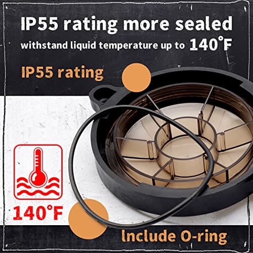 Pool Pump Basket Cover & O-Ring Kit Compatible with Splapool Pureline Deluxe Pumps, for Above-Ground & In-Ground Pools, Pool Pump Lid Replaces PO12728CR 16578 647252772 47252772 AC81361 NEP2134