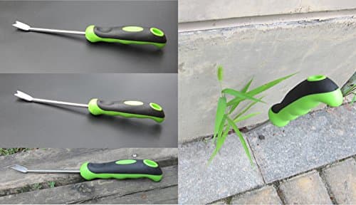 Stainless Steel Straight Weeder 13-Inch - Premium Garden Hand Weeder - Deep Underground Weeder - Stainless Steel Blade Mirror Polishing - with Soft Dual-Color Ergonomic Handle