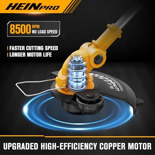 Cordless String Trimmer Compatible with Dewalt 20V Battery, 12-Inch Weed Wacker Cordless, Auto Line Feed, Electric Weed Eater Battery Powered, Grass Trimmer with 2 Replacement Spool