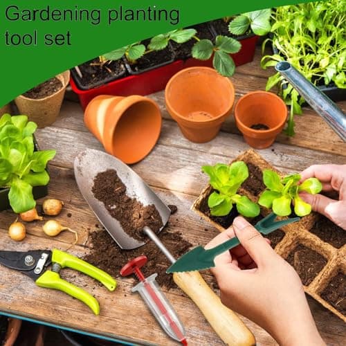 6 PCS Mini Seed Spreader, 2024 New Mini Sowing Seed Dispenser, Small Seed Planter Tool, Manual Seedlings Dibber and Widger Set, Seed Sower Spreader Handheld for Tiny Seeds, white, green, red