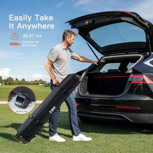 Amada 10x10ft 1-Person Setup Pop Up Canopy Tent - Easy Outdoor Sun Shade for Events, Parties, Camping, Gazebo with Wheel Cover Bag, Beach Tent with 3-Speed Adjustable Height,Blue