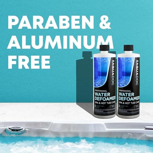 Hot Tub Defoamer - Spa Defoamer for Hot Tub Owners 32oz (2 Pack), Spa Anti Foam to Keep Foam Down, Hot Tub Chemicals Made in USA - AquaDoc