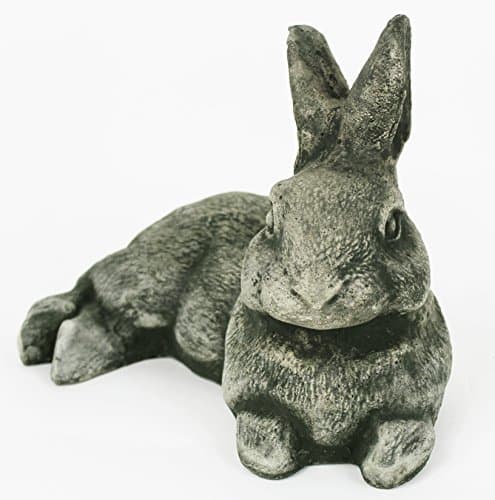 Laying Rabbit Concrete Statue Garden Outdoor Yard Cement Bunny Stone Statues Art