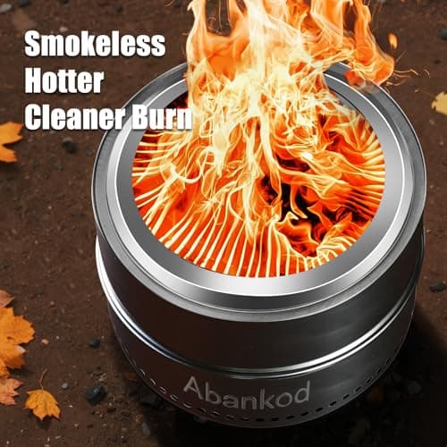 Smokeless Fire Pit - 19.5" Outdoor Fire Pit Removable Ash Pan,Smokeless Firepit for Camping, Picnic,Backyard Patio, Bonfires, and Outdoor with Carry Bag for Easy Use