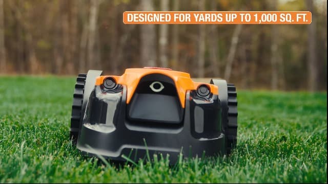 LawnMaster OcuMow™ Perimeter Wire Free Robot Lawn Mower Cuts Small Lawns 1000-2000 Square Feet with Optical Navigation, Obstacle Avoidance, Low Noise and No Go Function
