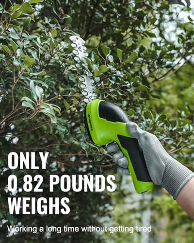 WORKPRO Cordless Grass Shear & Shrubbery Trimmer - 2 in 1 Handheld 7.2V Electric Grass Trimmer Hedge Shears/Grass Cutter Rechargeable Lithium-Ion Battery and Type-C Cable Included
