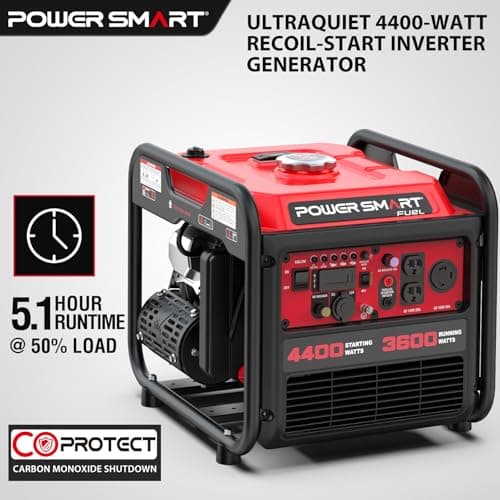 PowerSmart 4400-Watt Portable Generator with Inverter Technology, CO Sensor, RV Ready, DL5040C