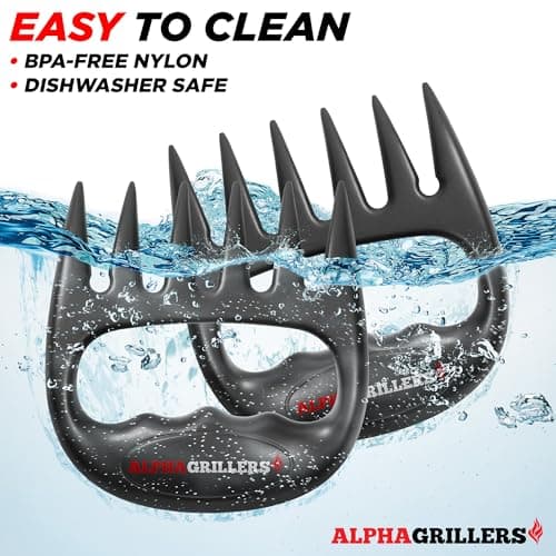 Alpha Grillers Meat Shredder Claws - BBQ Smoker Accessories Pulled Pork Tool - Barbecue Grilling Gifts for Men Him