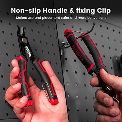 KAIWEETS Wire Cutters 6-Inch Flush cutter with Supplementary Stripping, Cutting Pliers, Handy and Slim Diagonal Cutters, Side Cutting Pliers, Sharp Snip, Safety Lock