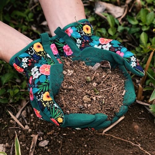 Gardening Gloves for Women, Breathable leather Garden Gloves with Grip, Thorn-Proof Puncture-Resistant Work Gloves