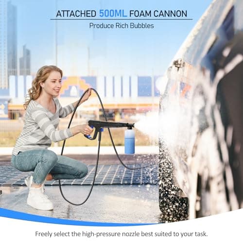 4800PSImax 3.2GPM Pressure Washer Powered - Electric Power Washer for Cars Washing with 25FT Pressure Hose, Blue