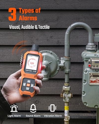 CT-580 Portable Carbon Monoxide Detector, Rechargeable CO Detector with Vibration, Visual & Audible Alarms, 0-1000PPM, TFT Color Display for Home, Camping, Travel, Industrial & Professional Use