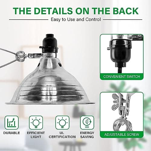 Simple Deluxe HIWKLTCLAMPLIGHTMX2 2-Pack Clamp Lamp Light with 8.5 Inch Aluminum Reflector Up to 150 Watt E26 Socket (No Bulb Included) 6 Feet 18/2 SPT-2 Cord, Silver