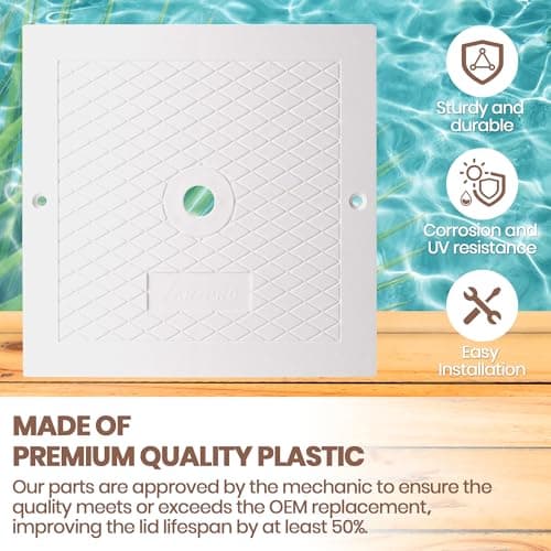 (2-Pack) The Exact 10'' Skimmer Lid Replacement | Compatible with Hayward SPX1082E, SP082, 1083, 1084,1085, and SP1086 | Made of Heavy-Duty Plastic and Fits Perfect Like A Glove