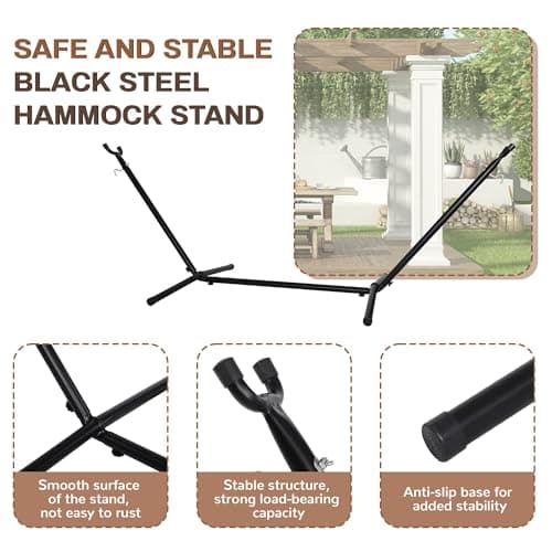 BalanceFrom Hammock Stand, Heavy Duty Adjustable Steel Hammock, 9-Foot, 450-Pound Capacity, Weather Resistant, Easy to Assemble